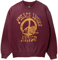 Needles Butterfly Logo Crewneck Sweatshirt Unisex Berry Color OT2016C Needles Butterfly Logo Crewneck Sweatshirt Unisex Berry Color OT2016C