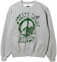 Needles Butterfly Logo Crewneck Sweatshirt Unisex Gray OT2016A Needles Butterfly Logo Crewneck Sweatshirt Unisex Gray OT2016A