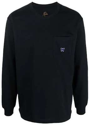 Needles Sweatshirt Hitam Corak Kupu-Kupu Crewneck KP241C-BLACK Buy Needles Sweatshirt Hitam Corak Kupu-Kupu Crewneck KP241C-BLACK