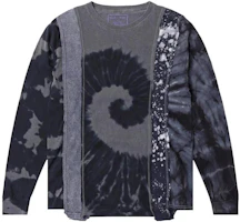 Needles Colorblock Crewneck Pullover Sweatshirt Purple LQ316BLAC Needles Colorblock Crewneck Pullover Sweatshirt Purple LQ316BLAC