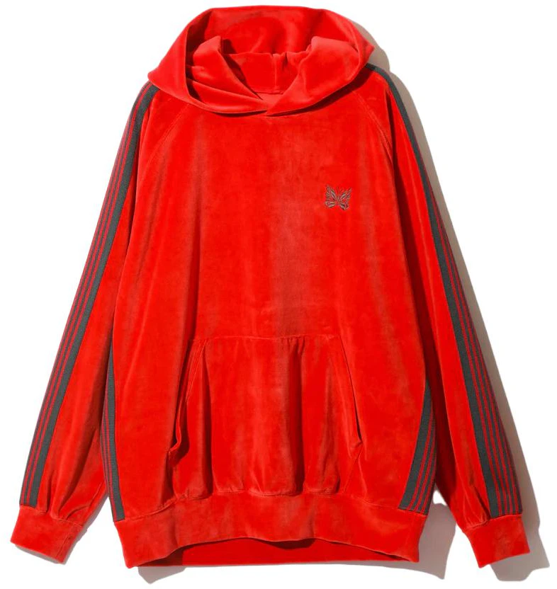 needles-colorblock-letter-print-hoodie-red-mens-long-sleeve-pullover-sweater-ns-252-ared