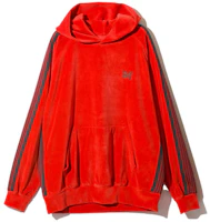 Needles Colorblock Letter Print Hoodie Red Mens Long Sleeve Pullover Sweater NS252ARED Needles Colorblock Letter Print Hoodie Red Mens Long Sleeve Pullover Sweater NS252ARED