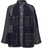 Needles Colorblock Raglan Sleeve Jacket Navy Blue OT173B Needles Colorblock Raglan Sleeve Jacket Navy Blue OT173B