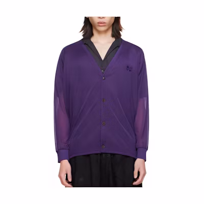 Needles Embroidered Raglan Sleeve Jacket Purple - Outerwear 241821M200011