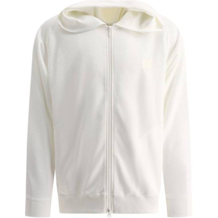 Needles Embroidered Zip-Up Hoodie White OT247A