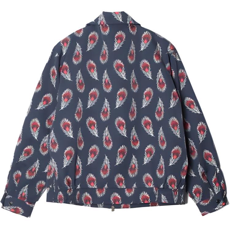 Lookbook Needles Feather Print Zip-Up Jacket Purple Men’s NS134