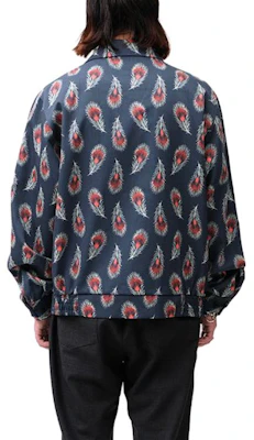 Needles Feather Print Zip-Up Jacket Purple Men’s NS134 Shop Needles Feather Print Zip-Up Jacket Purple Men’s NS134