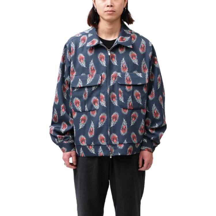 Details for Needles Feather Print Zip-Up Jacket Purple Men’s NS134