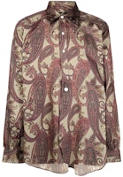 Needles FW21 Paisley Print Long Sleeve Shirt Brown JO195AKHAKI Needles FW21 Paisley Print Long Sleeve Shirt Brown JO195AKHAKI