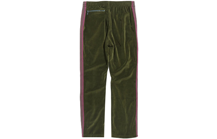 Lookbook Needles FW21绿色条纹拼接松紧腰运动裤男女款 JO229B