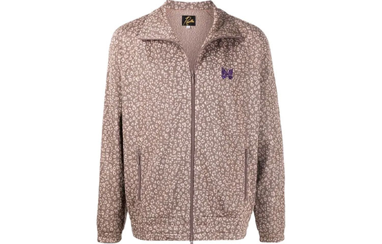Needles FW21 Leopard Print Track Jacket Brown JO219
