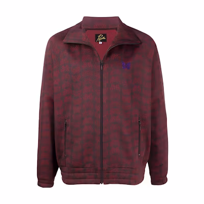 Needles FW21 Logo High-Collar Jacket Red Long Sleeve Outerwear JO219A