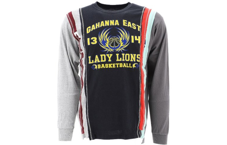 Needles FW21 Logo Print Crewneck Pullover Sweatshirt Grey () FK304A