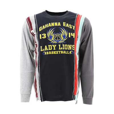 Needles FW21 Logo Print Crewneck Pullover Sweatshirt Grey () FK304A