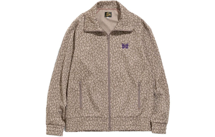Needles FW21 Printed Zip-Up Collar Jacket Brown JO219D