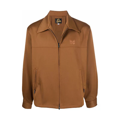 Needles FW21 Solid Color Logo Embroidered Jacket Brown JO195A