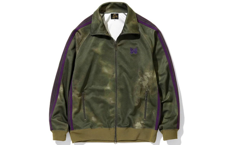 Needles FW21 Tie-Dye Track Jacket Olive Green Outerwear JO433