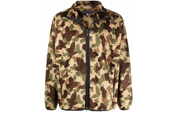 Needles FW21 Yellow Camo Pattern Loose Zip-Up Jacket JO270