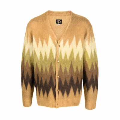 Needles FW22 Brown Zigzag Pattern Sweater. LQ274