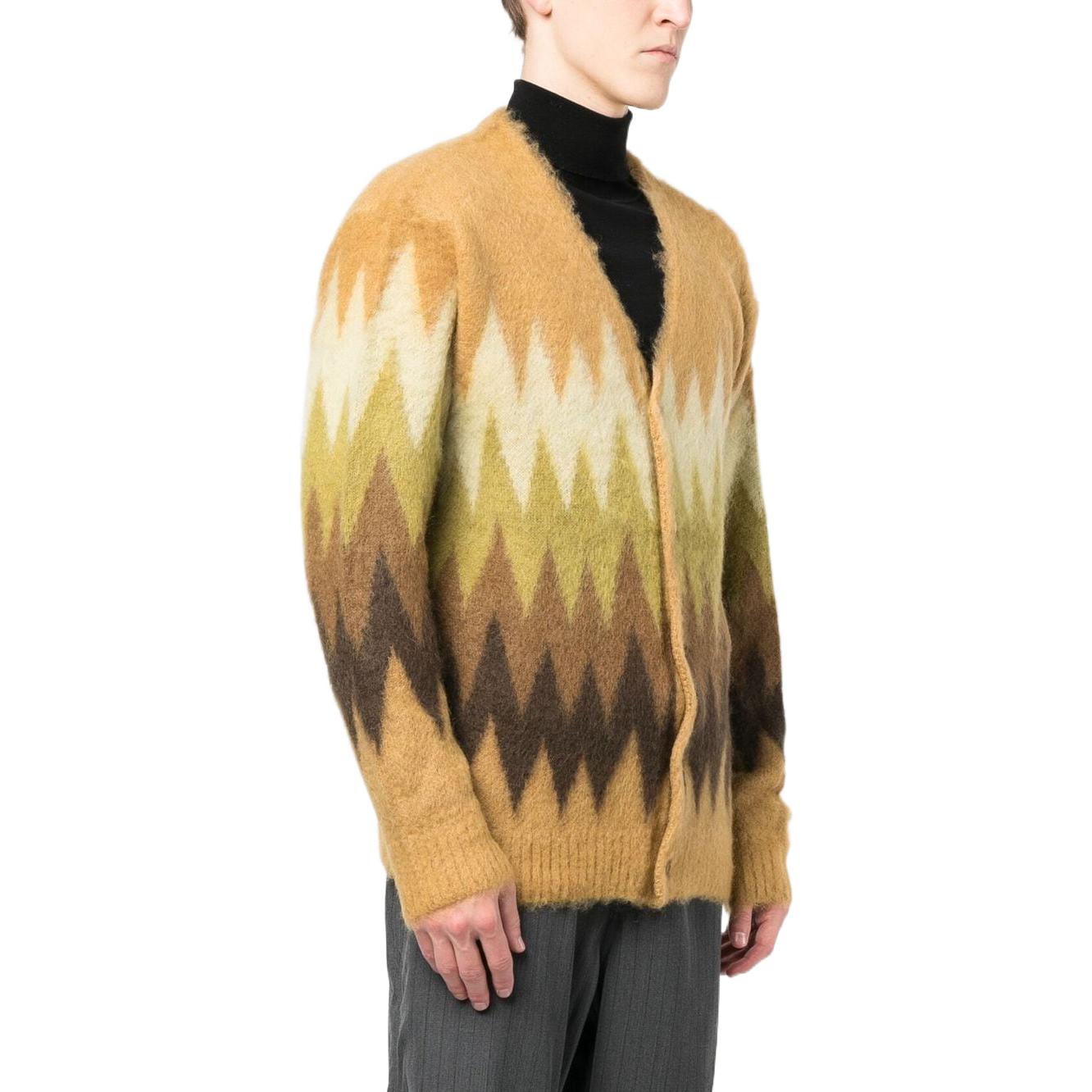 Purchase Needles FW22 棕色鋸齒圖案針織毛衣 LQ274