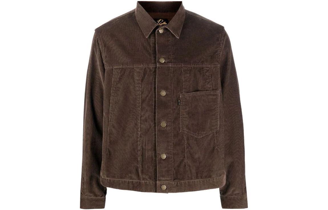 Needles FW22 Brown Plain Pocket Button-Up Long-Sleeve Jacket LQ179