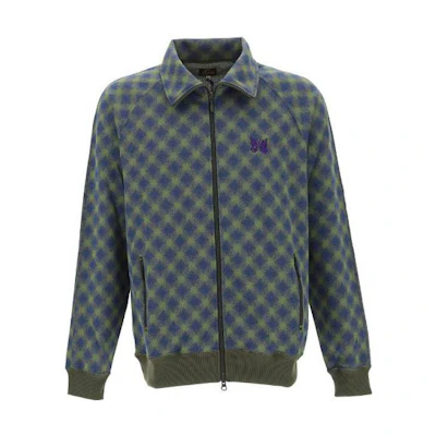Needles FW22 Butterfly Embroidered Collared Jacket Men’s Teal Green LQ224-0650
