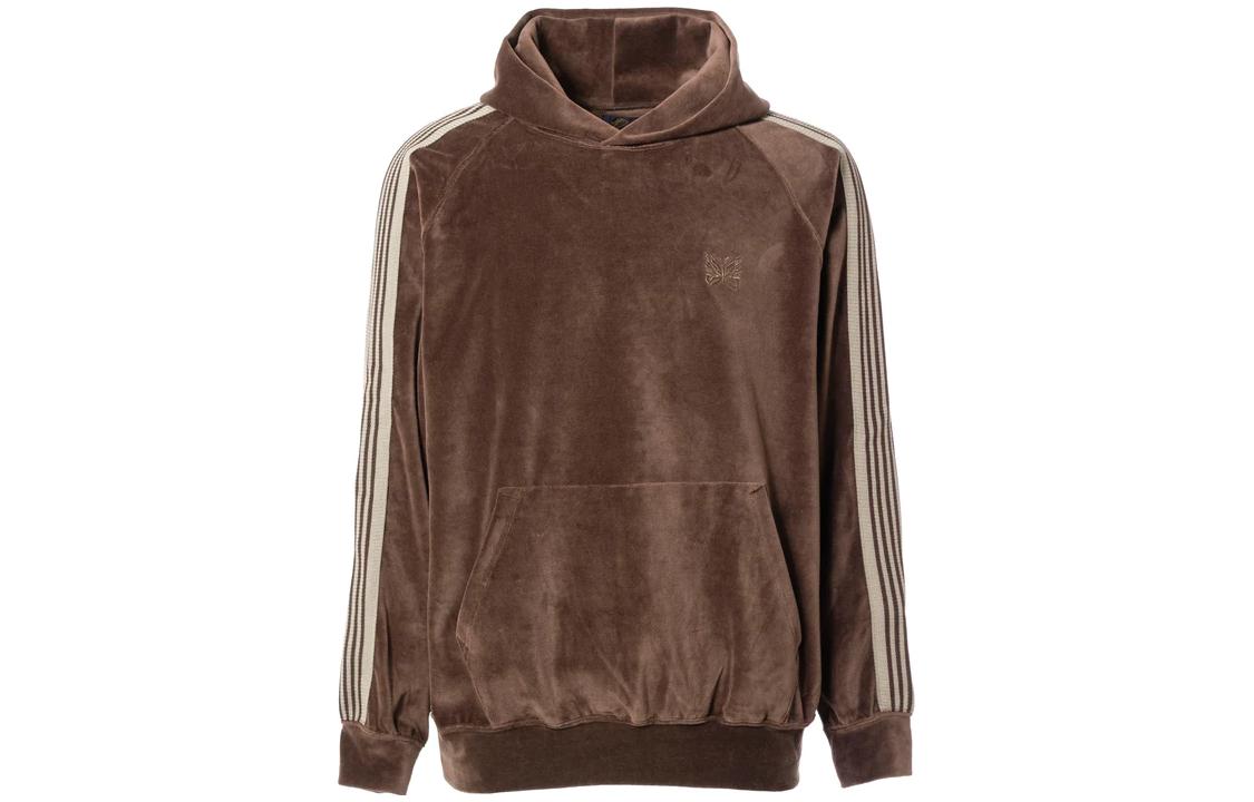 Needles FW22 Butterfly Embroidered Hoodie Brown () LQ235-BRW