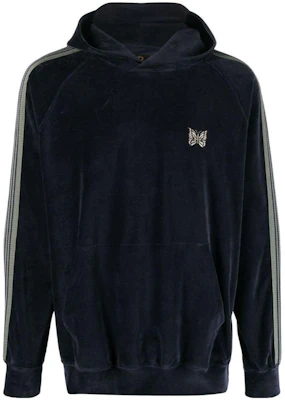 Needles FW22 蝴蝶刺繡連帽衛衣 海軍藍 LQ235-NAVY Buy Needles FW22 蝴蝶刺繡連帽衛衣 海軍藍 LQ235-NAVY