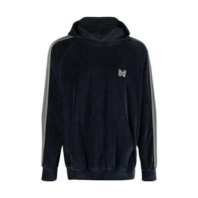 Needles FW22 Butterfly Embroidered Hoodie Navy Blue () LQ235-NAVY