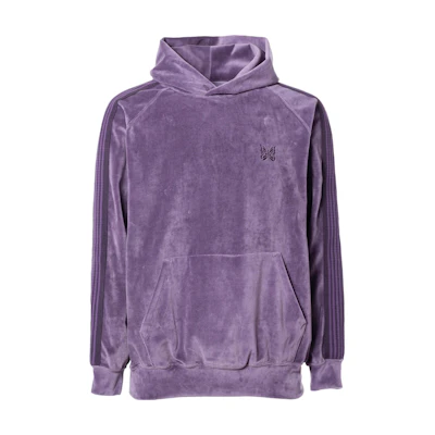Needles FW22 Butterfly Embroidered Hoodie Purple - LQ235-PUR