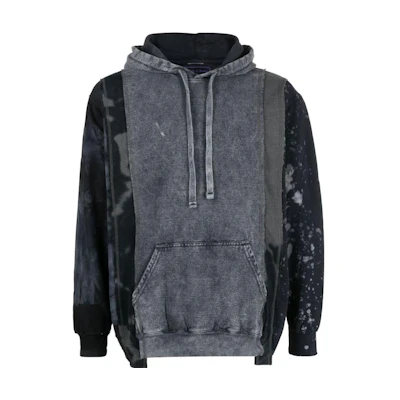 Needles FW22 Distressed Graphic Patchwork Hoodie Grey Men LQ315MULTI