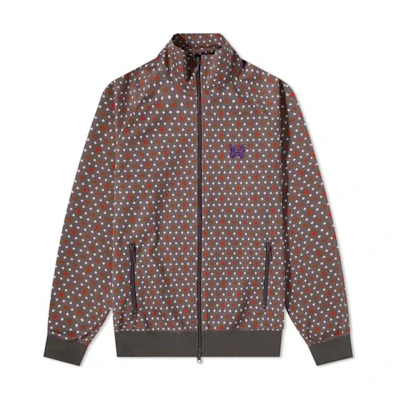Needles FW22 Embroidered High Neck Jacket Brown KP212-DI