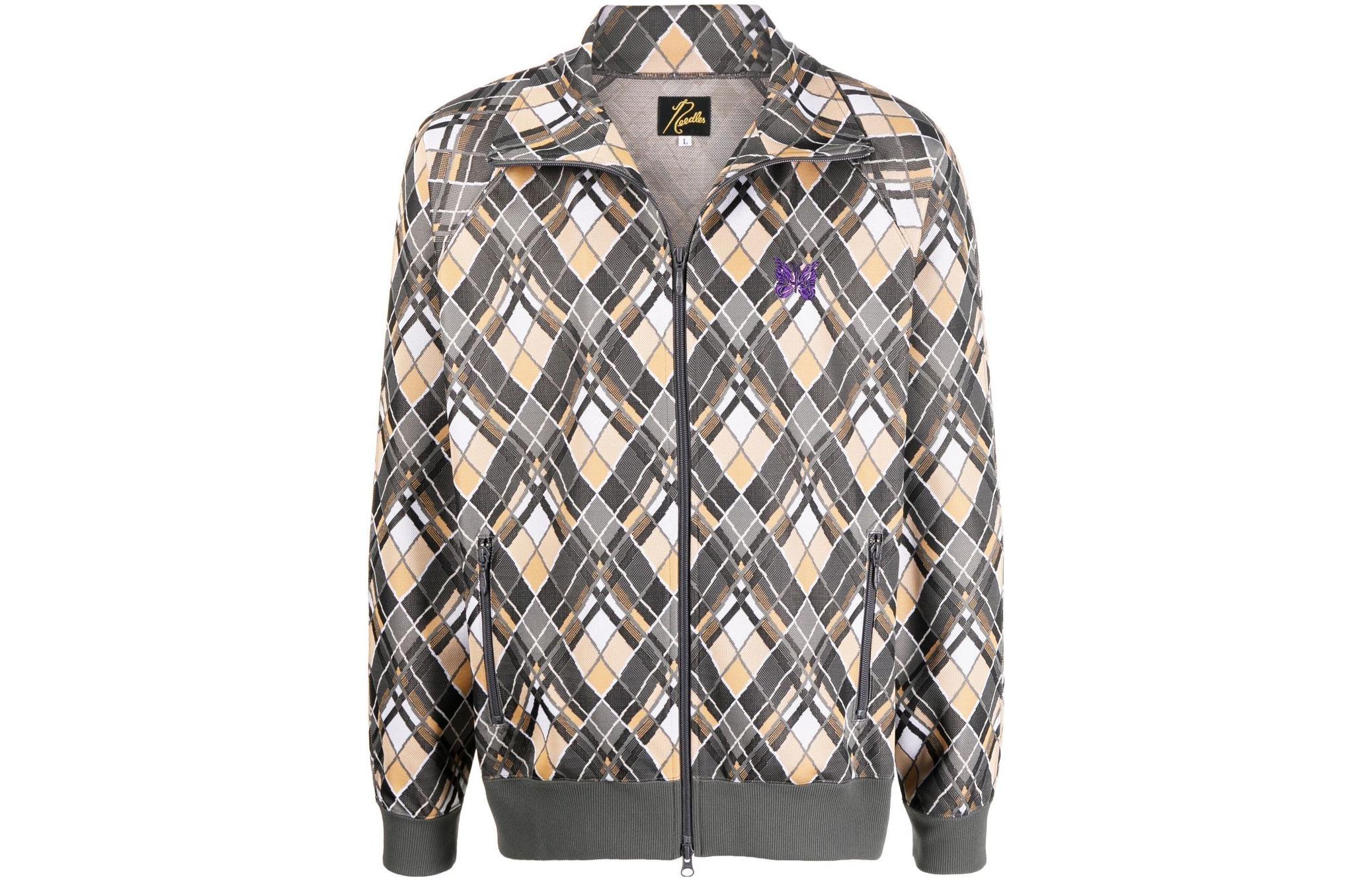 Needles FW22 Geometric Full-Print Zip Jacket Multi-Color Men’s KP212-1