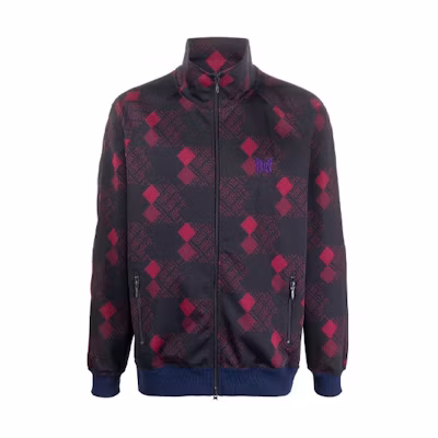 Needles FW22 Geometric Print Zip Jacket Purple - LQ224N