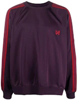 Needles FW22 Logo Embroidered Crewneck Sweatshirt Purple () LQ228DARK Needles FW22 Logo Embroidered Crewneck Sweatshirt Purple () LQ228DARK