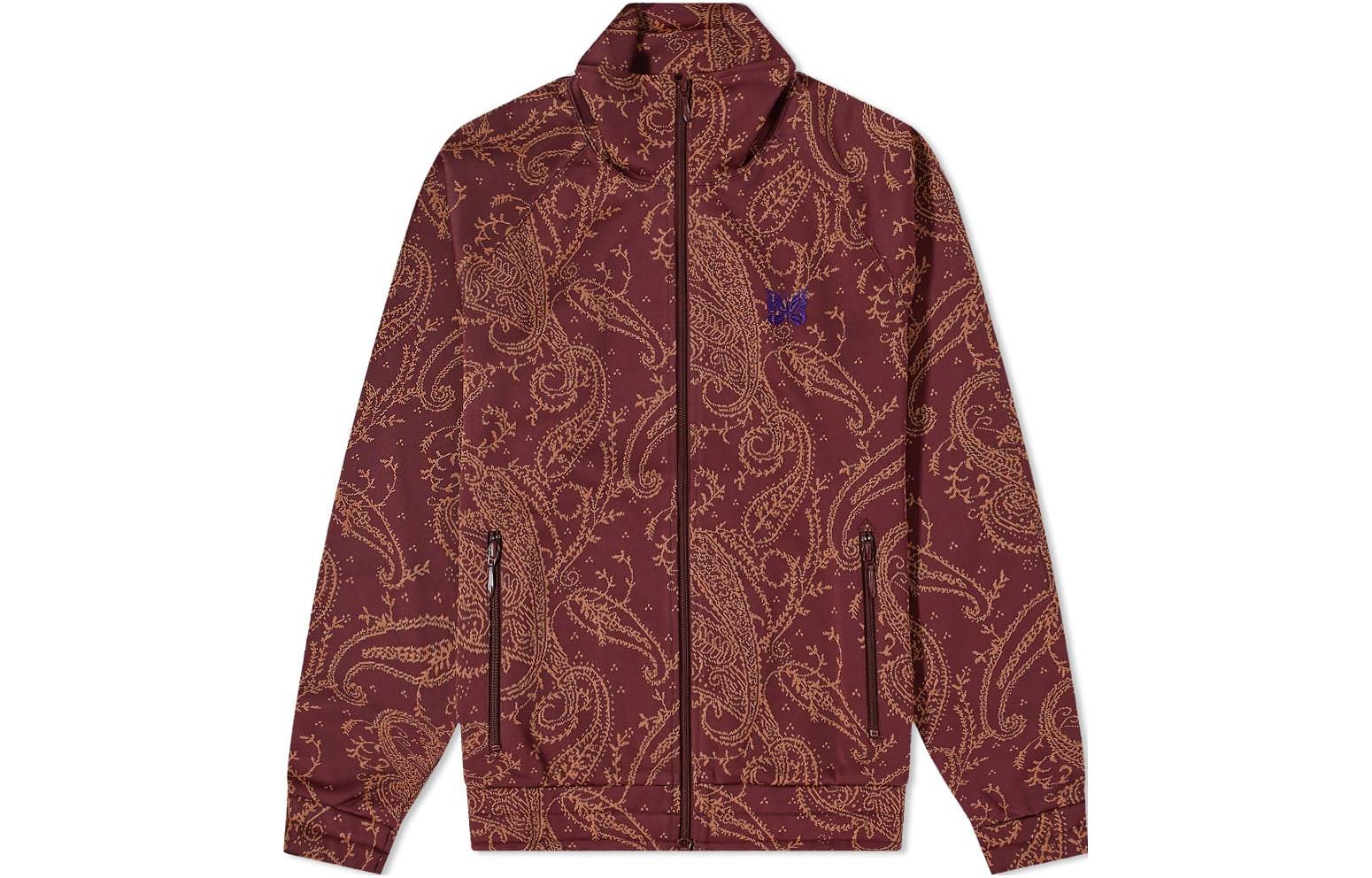 Needles FW22 Pattern Print Zip-Up Jacket Red ( Long-Sleeve) JO219-PS