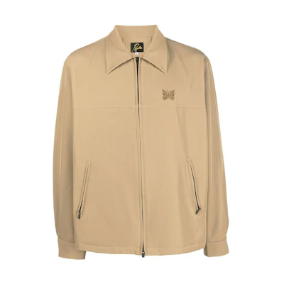 Needles FW22 Plain Logo Embroidered Long Sleeve Jacket Khaki () LQ168KHAKI