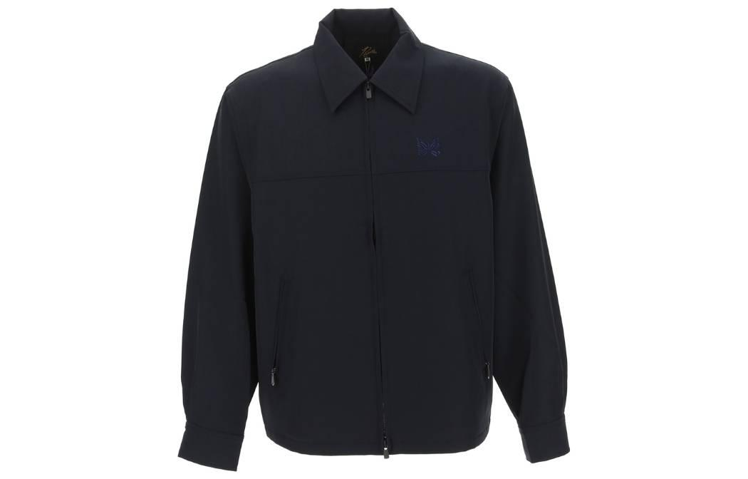 Needles FW22 Small Logo Navy Blue Long-Sleeve Jacket LQ1680000680