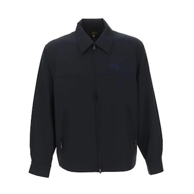 Needles FW22 Small Logo Navy Blue Long-Sleeve Jacket LQ1680000680