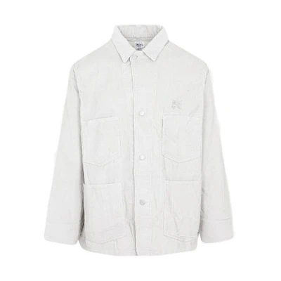 Needles FW22 Solid Color Button-Up Jacket White Long Sleeve LQ325-0125