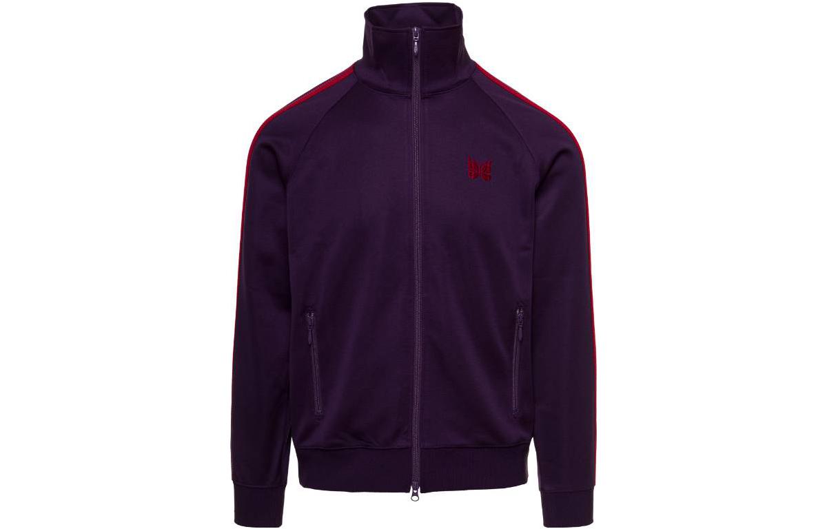 Needles FW22 Striped Butterfly Embroidered Jacket Purple Red Men’s LQ227BDKPURPLE