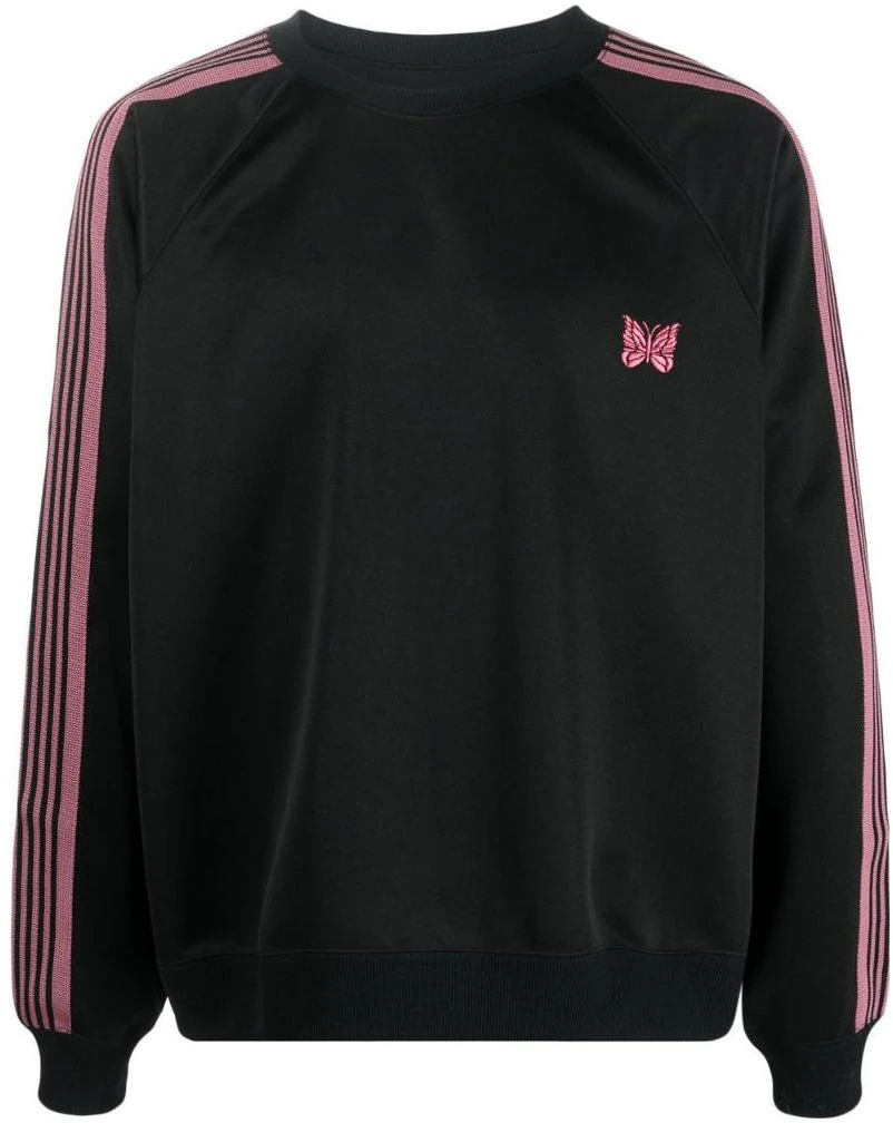 needles-fw-22-striped-crewneck-pullover-sweatshirt-black-lq-228-black