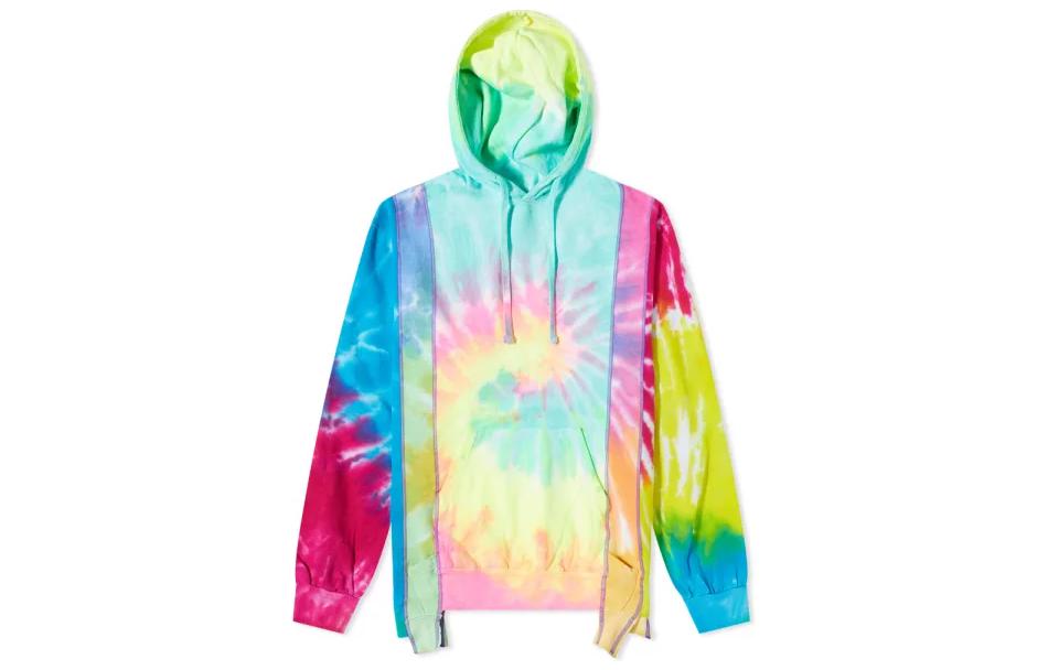 Needles FW22 Tie-Dye Graphic Hoodie Multi-Color () KP277-AS
