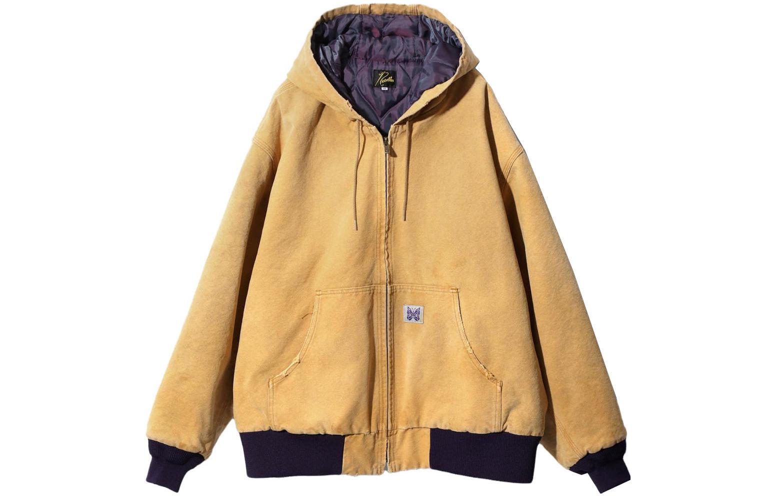 Needles FW23 Chest Pocket Zip Hoodie Jacket Unisex - Khaki Brown NS158A