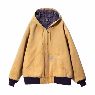 Needles FW23 Chest Pocket Zip Hoodie Jacket Unisex - Khaki Brown NS158A