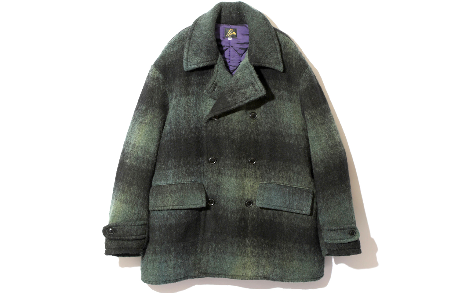 Needles FW23 Green Plaid Quilted Long-Sleeve Jacket Unisex NS087