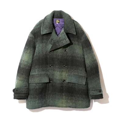 Needles FW23 Green Plaid Quilted Long-Sleeve Jacket Unisex NS087