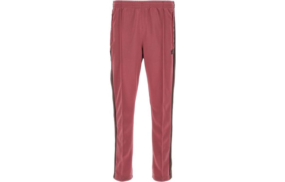 Needles FW23 Pink Butterfly Embroidered Track Pants with Retro Side Stripes (Men). MR287BSMOKEPINK