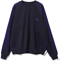 Needles FW23 Track Crew Neck Sweatshirt Unisex Dark Gray NS245C Needles FW23 Track Crew Neck Sweatshirt Unisex Dark Gray NS245C