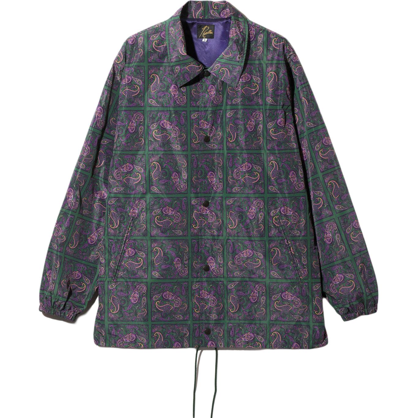 Needles FW24 All-Over Print Button-Up Loose Jacket Unisex Purple PU182D
